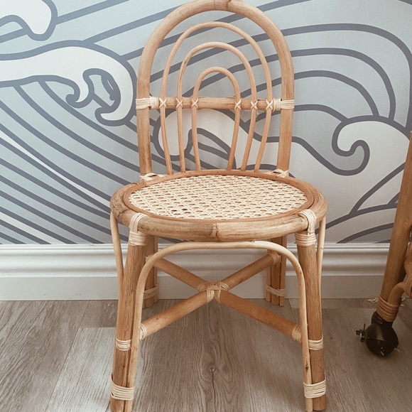 SOLD OUT Handmade Vintage rattan toddler chair - Picture 4 of 7
